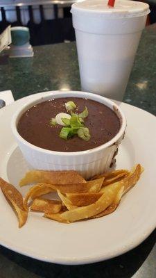 Delicious Spicy black bean soup.