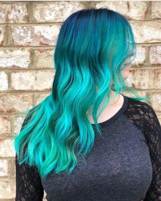 Mermaid blue/green color melt