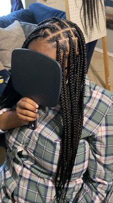 Medium knotless braids