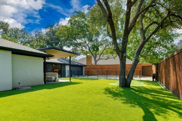 artificial turf back yard