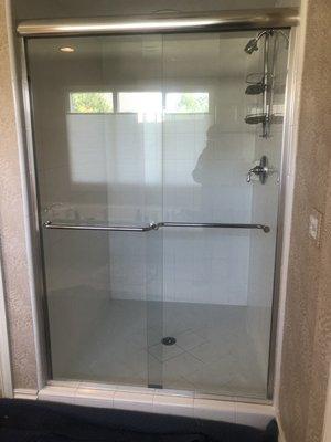 My new, beautiful shower door!