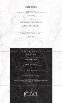 The Lounge - Dinner Menu (Page 3)