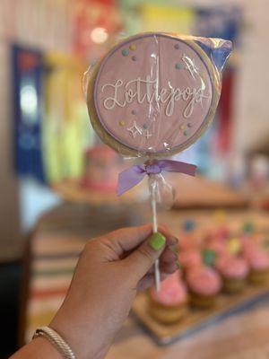 lollipop themed cookie