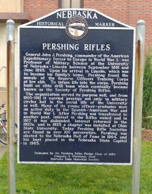 Pershing Rifles Historical Marker, University of Lincoln