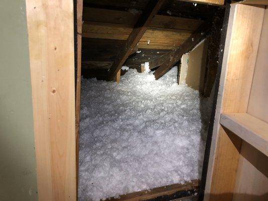 Attic blown in.