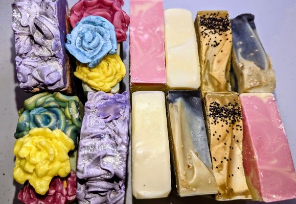 Variety of handmade soaps (SPRING LINE)