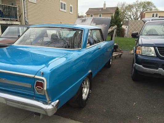 A mobile detail on this old Chevy Nova