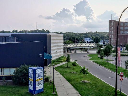 View of Battle Creek Transportation Center from Parking Garage