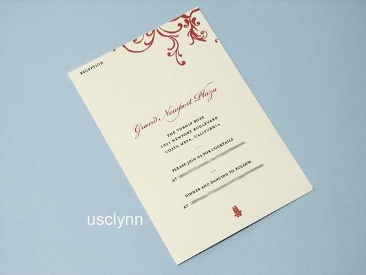 Reception card