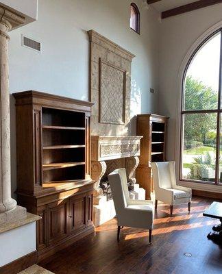 Custom library bookcases