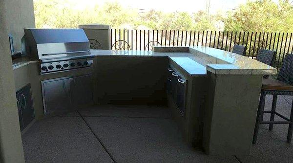 Outdoor bbq kitchen remodel