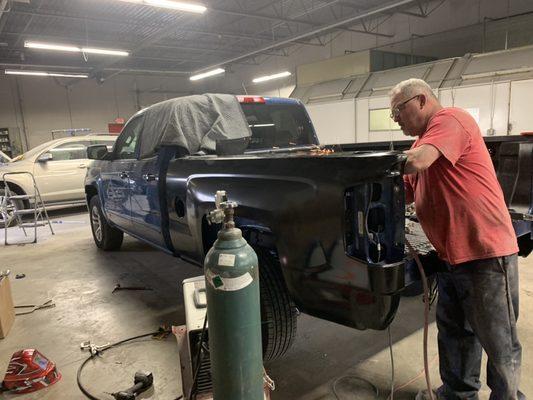 2017 Silverado in repair process.