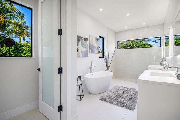 Freestanding baths are still the ultimate statement feature in any bathroom