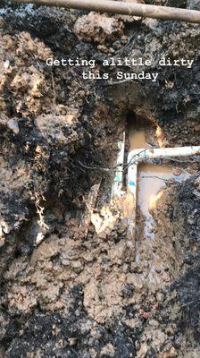 Another mainline leak repair in Highland Lakes!