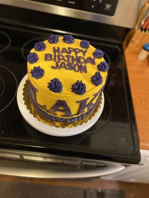 Lakers themed birthday cake!