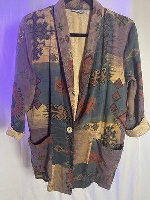 80s Aztec print blazer