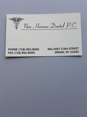 Official Business card of "Bad Business Dental"