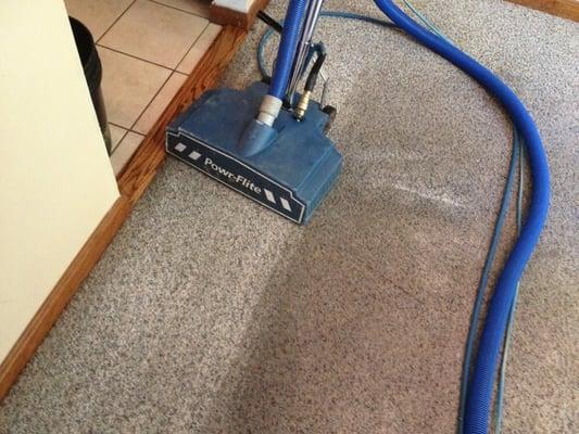 The Power Scrubber cuts through the toughest, dirtiest carpets