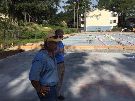 Laying out an apartment that burned to build it back