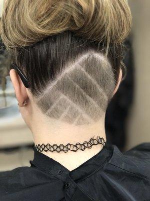 Undercut with design