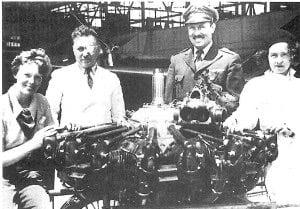 Amelia Earhart, Wiley Post, Roscoe Turner and Laura Ingalls, 1935