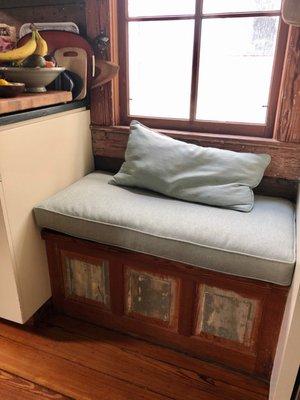 Window seat cushion made to fit perfectly