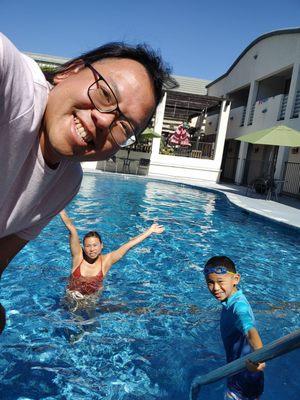 Enjoying the pool