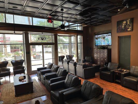 Lounge area and lockers