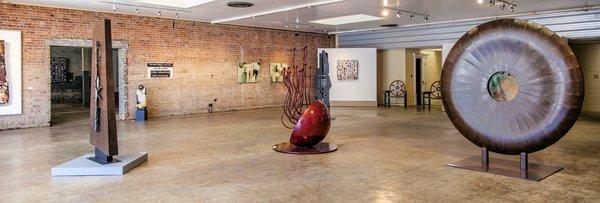 Interior of The Haen Gallery at Lumberyard Arts in Brevard, NC