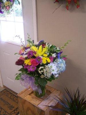 Mixed Flowers in Vase