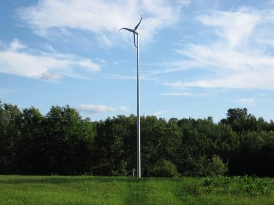 Beautiful Skystream 3.7 turbine installed in New Boston, NH