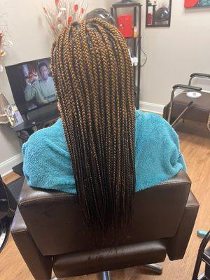 Medium Knotless braids butt length