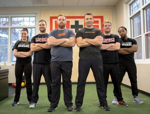 The Coaches of MuvStrong. Owners Gordon Trotter (center right) and Mike Delalio (center left) lead the team.