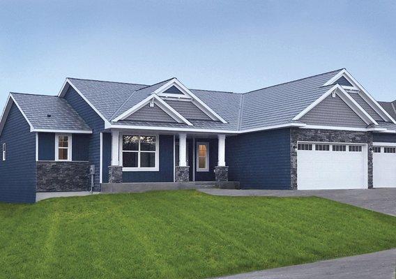 Residential Metal Shingle Roof System, Siding, Windows, Soffit/Fascia