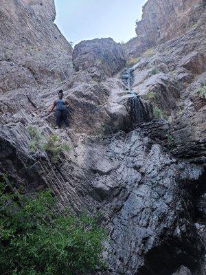 Little bit of a scurry up the rock face... Pretty sturdy, but of course always be careful!