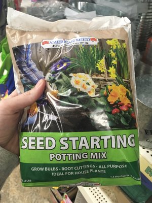 $1 potting mix for starting seeds!