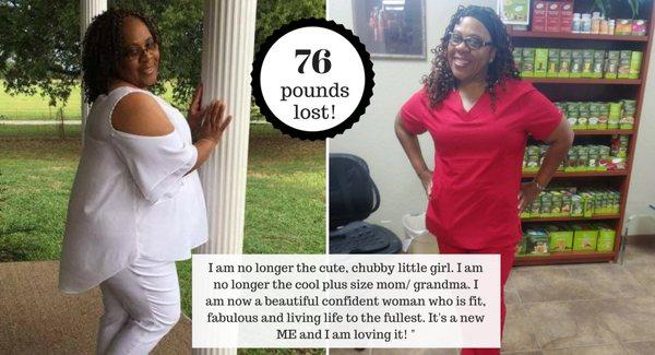 Shauntae lost 76 pounds using the Ideal Protein Weight Loss Protocol!