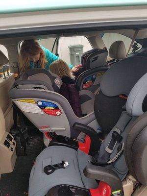 Certified child Passenger safety technicians on staff