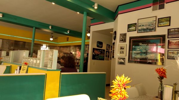 Inside of diner.  Clean and friendly.