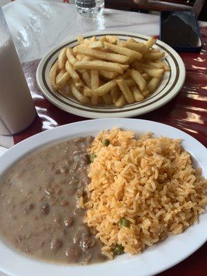 Fries Beans Rice