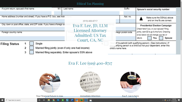 Ethical Tax Planning 919-400-8717