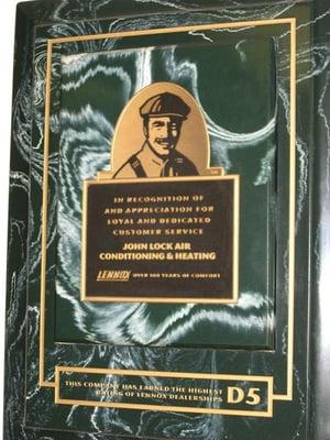 Were proud to say we've achieved Lennox's highest level and rating of dealerships.