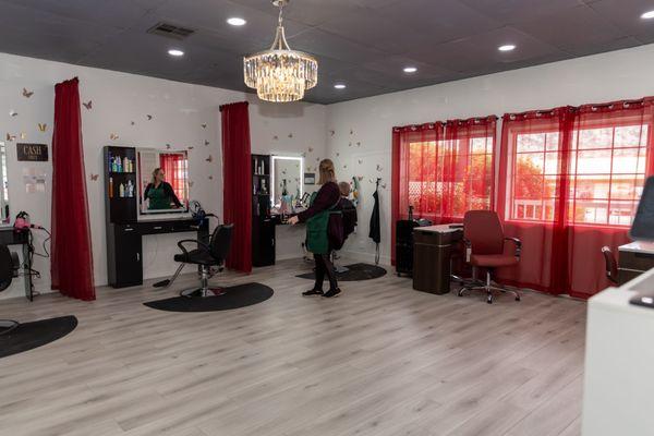 Inside the salon