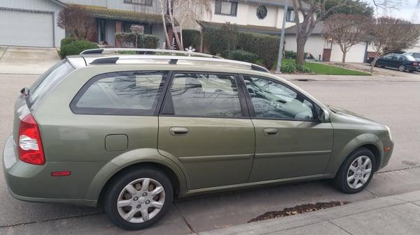 My 05 Suzuki Forenza Jesse did a brake and lamp inspection on.