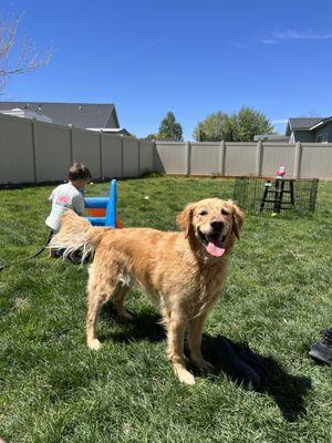 Playing outside