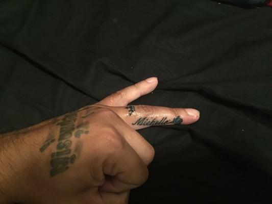 Did a great job on a finger tattoo. Came out exactly how I wanted with modification by Juno #artist