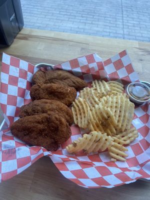 Chicken Tenders with Waffle Fries