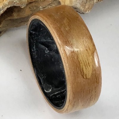 Oak Bentwood Ring with Celluloid Core