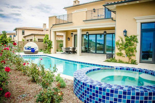 Newport Coast Residence - Rear yard pool and spa