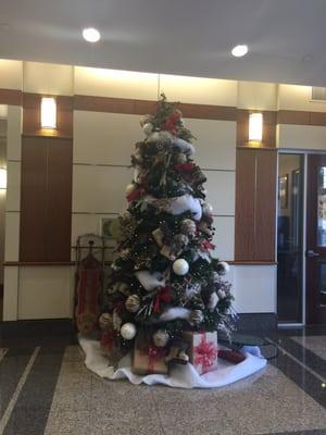 The nice Christmas Tree in one of the building lobbies